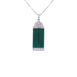 rectangular jade and diamond pendant, Gold Jewellery Sydney Australia