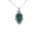 diamond and etched jade pendant, Gold Jewellery Sydney Australia