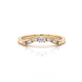 Curved Shared Prong Diamond Ring, Sydney Wedding Ring