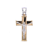 Two Tone Cross Pendant, Gold Jewellery Sydney Australia
