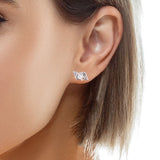18k White Gold Diamond Earrings, Gold Jewellery Sydney Australia