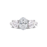 Oval cut three stone engagement ring, Sydney Engagement Ring