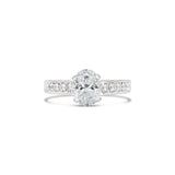 Oval cut white gold diamond engagement ring, Sydney Engagement Ring