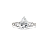 Pear cut diamond three stone engagement ring, Sydney Engagement Ring