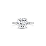 Four prong pavé setting engagement ring, Sydney Engagement Ring