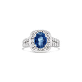 oval sapphire diamond engagement ring, Sydney Engagement Ring