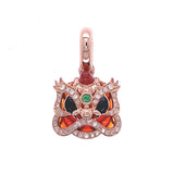 Rose Dancing Lion Pendant, Gold Jewellery Sydney Australia