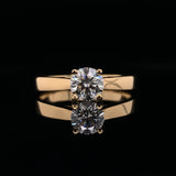 Yellow Gold Four Prong Diamond Engagement Ring, Sydney Engagement Ring