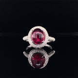 tourmaline diamond halo ring, Gold Jewellery Sydney Australia