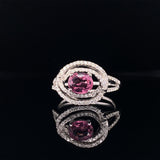 pink sapphire diamond swirl ring, Gold Jewellery Sydney Australia