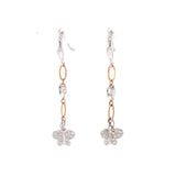 butterfly diamond dangling earrings, Gold Jewellery Sydney Australia