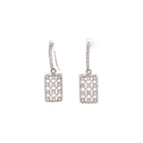 lattice dangling diamond earrings, Gold Jewellery Sydney Australia