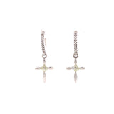 diamond cross dangling earrings, Gold Jewellery Sydney Australia