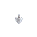 18k white gold diamond heart pendant, Gold Jewellery Sydney Australia