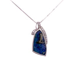 blue opal diamond pendant, Gold Jewellery Sydney Australia