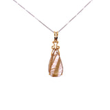 yellow gold quartz pendant, Gold Jewellery Sydney Australia