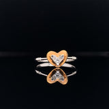 diamond and rose gold enclosed heart ring, Gold Jewellery Sydney Australia