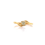 yellow gold twisting prongs diamond ring, Gold Jewellery Sydney Australia