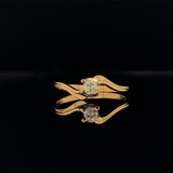 yellow gold twisting prongs diamond ring, Gold Jewellery Sydney Australia