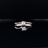 four twist prong diamond ring, Gold Jewellery Sydney Australia