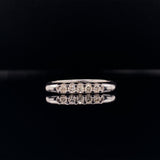 rounded linear diamond ring, Gold Jewellery Sydney Australia