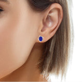 Blue Opal Earrings, Gold Jewellery Sydney Australia