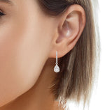 Diamond Dangling Teardrop Earrings, Gold Jewellery Sydney Australia