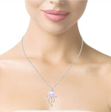 Diamond Rays Pearl Pendant, Gold Jewellery Sydney Australia