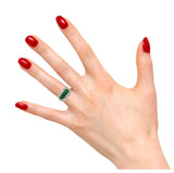 Double Circle Jade Diamond Ring, Gold Jewellery Sydney Australia