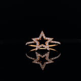 18k star diamond rose gold dress ring, Gold Jewellery Sydney Australia