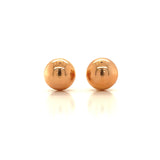 Rose Gold Ball Earring Studs, Gold Jewellery Sydney Australia