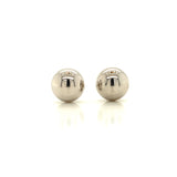 White Gold Ball Earring Studs, Gold Jewellery Sydney Australia