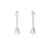 White Gold Drop Earrings, Gold Jewellery Sydney Australia
