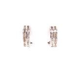 Double Line Diamond Earrings, Gold Jewellery Sydney Australia