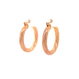 Twisted Hoop Earrings, Gold Jewellery Sydney Australia