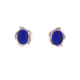 Blue Opal Earrings, Gold Jewellery Sydney Australia
