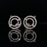 Double Circle Diamond Earrings, Gold Jewellery Sydney Australia