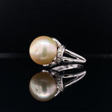 Split Shank Pearl Ring, Gold Jewellery Sydney Australia