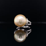 Split Shank Pearl Ring, Gold Jewellery Sydney Australia