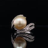 Double Swirl Pearl Ring, Gold Jewellery Sydney Australia
