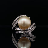 Double Swirl Pearl Ring, Gold Jewellery Sydney Australia