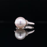 Majestic Diamond Pearl Ring, Gold Jewellery Sydney Australia