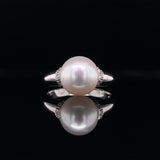 Majestic Diamond Pearl Ring, Gold Jewellery Sydney Australia