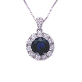 Royal Sapphire Diamond Pendant, Gold Jewellery Sydney Australia