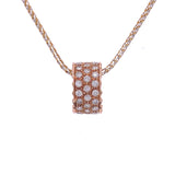 18k Rose Gold Eternity Diamond Hoop Pendant, Gold Jewellery Sydney Australia