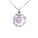 18k White Gold Diamond Pendant, Gold Jewellery Sydney Australia