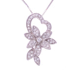 Floral Heart Diamond Pendant, Gold Jewellery Sydney Australia