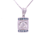 Blue Diamond Lines Pendant, Gold Jewellery Sydney Australia