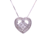 Diamond Princess Heart Pendant, Gold Jewellery Sydney Australia