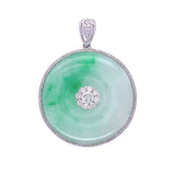 Centerpiece Diamond Jade Pendant, Gold Jewellery Sydney Australia